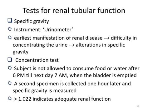 Kidney function test