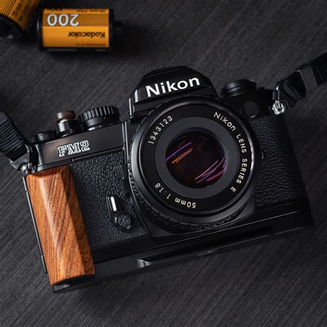 Wood L Hand Grip For Nikon Fm2 Fm3a Fm Fe Fe2 Camera Aluminum Alloy Baseplate Ebay