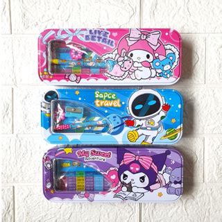 Jual Kotak Pensil Kaleng Set B 728 Pencil Case Tempat Pensil Set