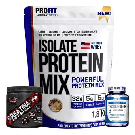 Whey Isolate Mix K Profit Creatina Power Bruthal Test Sabor