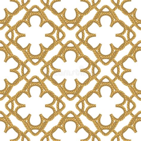 Rope Seamless Pattern on White Background. Rope Texture Stock ...