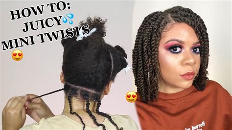 How To Do Mini Twists On Natural Hair As A Protective Style No Added