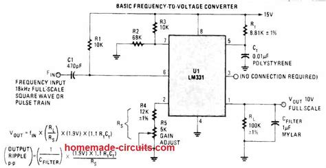 Frequency Voltage Converter Circuit Diagram Frequency Conver