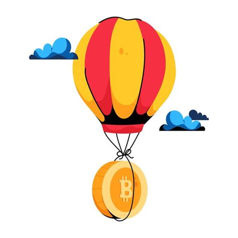 Premium Vector Flat Icon Of Bitcoin Airdrop