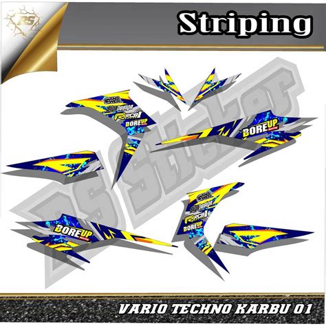 Jual Striping Variasi Vario Techno 110 Karbu Stiker List Motor Vario