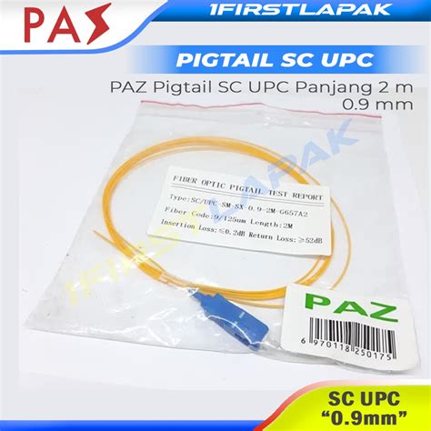 Jual Fiber Optik Pigtail SC FC LC PAZ Kabel FO Singel Mode Pigtail SC