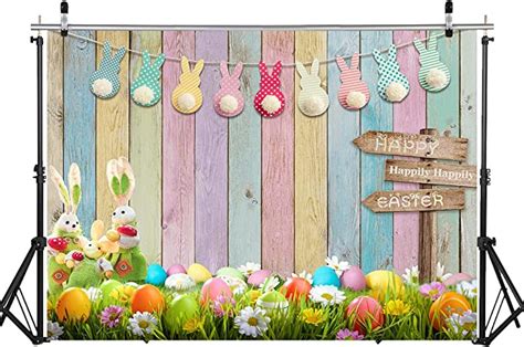 Amazon WOLADA 8x6FT Spring Easter Backdrop Happy Easter Colorful