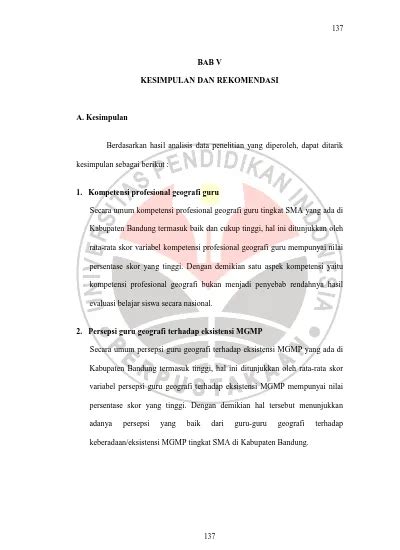 Bab V Kesimpulan Dan Rekomendasi Berdasarkan Hasil Analisis Data