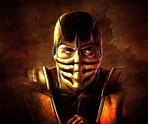 Mortal kombat art mortal kombat x ninja escorpión Fondo de