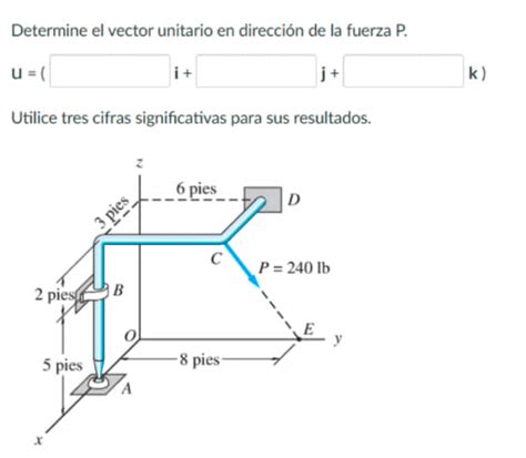 Solved Determine El Vector Unitario En Direcci N De La Chegg