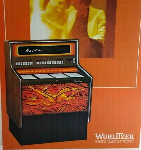 Wurlitzer Carillon Jukebox Flyer Vintage Original Phonograph Art X