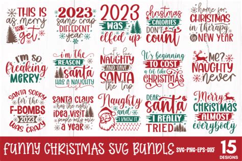 Funny Christmas Svg Bundle Graphic By Craftart Creative Fabrica