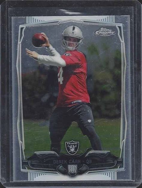 Derek Carr Topps Chrome Raiders True Rookie Rc Ebay