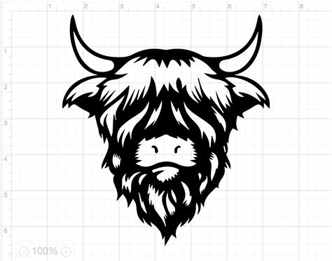 Highland Cow Cut File SVG DXF PNG Eps Pdf Clipart Highland Etsy Australia