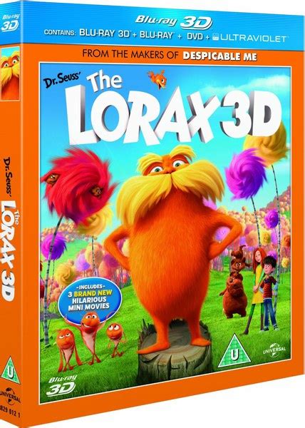 Dr Seuss The Lorax D D And D Blu Ray Dvd And Ultraviolet Copy