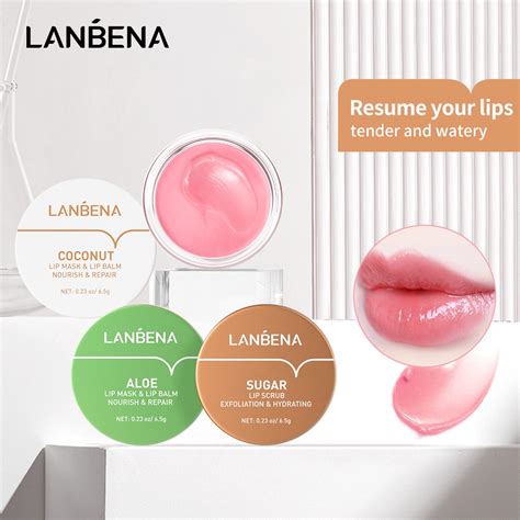 LANBENA LIP MASK LIP BALM Sugar Lip Scrub Moisturizing Nourishing