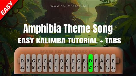 Amphibia Theme Song Kalimba Tutorial And Tabs Easy Youtube