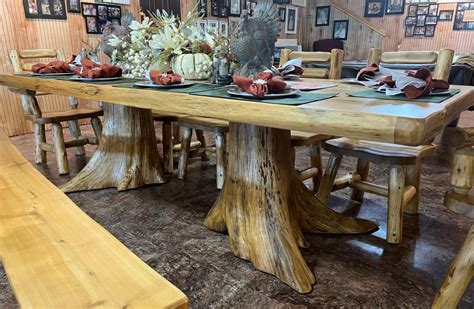 Rustic Log Tables