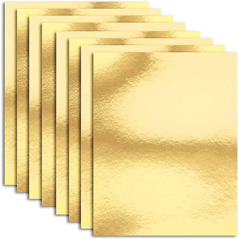 Pack Metallic Cardboard Sheets In Gold Foil For Arts Crafts