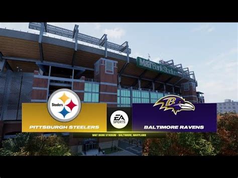 Steelers Vs Ravens Simulation Madden 24 Updated Rosters YouTube