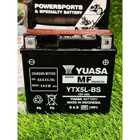 Yuasa Ytx5l Bs 12v4ah For Motorcycle Original Brand New Shopee Philippines