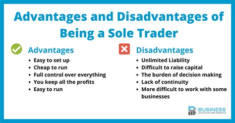 Sole Trader Advantages And Disadvantages