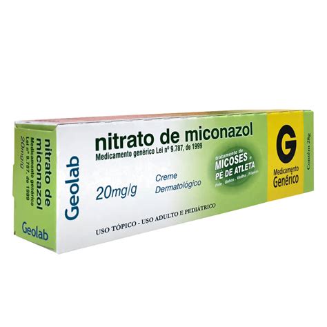 Nitrato De Miconazol 20 Mgg Creme DermatolÓgico Geolab GenÉrico Gtin