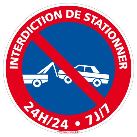 Panneau Stationnement Interdit Autocollant Signalisation DInterdiction