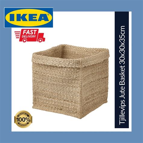 Ikea Tjillevips Jute Basket Fit With Kallax Shelving Unit Shopee Malaysia