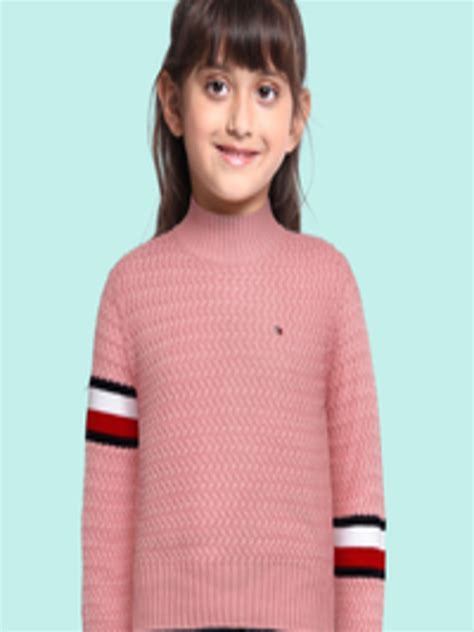 Buy Tommy Hilfiger Girls Pink Cable Knit Pullover Sweaters For Girls