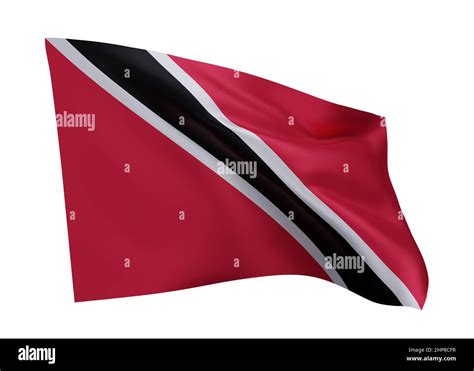 3d Illustration Flag Of Trinidad And Tobago Trinidad And Tobago High Resolution Flag Isolated