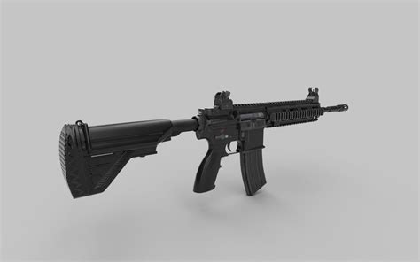 3D Model M416 RIFLE Low Poly 3D Model VR AR Low Poly CGTrader