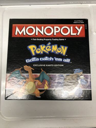 Monopoly Pokemon Exclusive Kanto Edition Board Game Complete Values