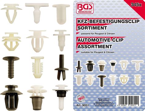 Kfz Befestigungsclip Sortiment F R Peugeot Citroen Tlg Bgs