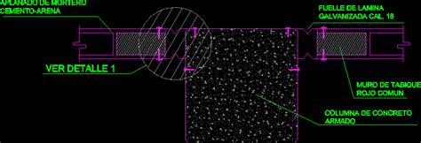 Detalles De Muros En Autocad Librer A Cad