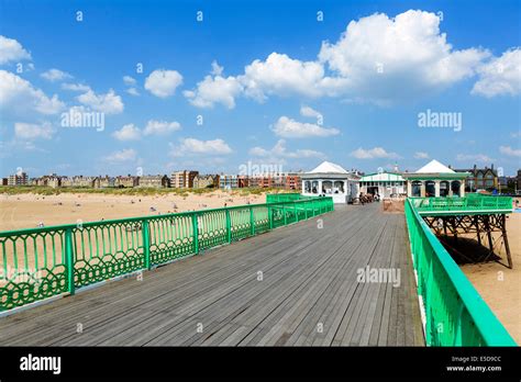 Historic pier and beach in St Anne's, Lytham St Annes, Fylde Coast ...