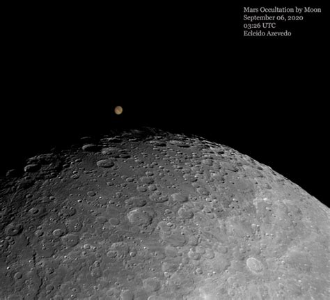 Mars Occultation By Moon Ecleido Azevedo Astrobin