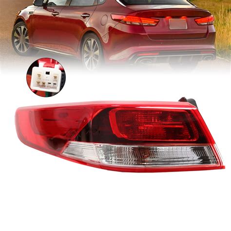 Halogen Driver Side Red Len Outer Tail Light Lamp Left For 2016 2020