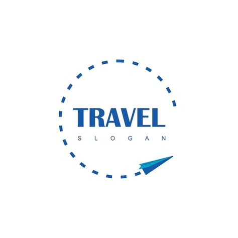 Inspiración De Diseño De Logotipo De Viaje De Avión De Papel Vector