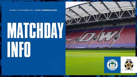 Wigan Athletic Fc Matchday Information Latics V Cambridge United