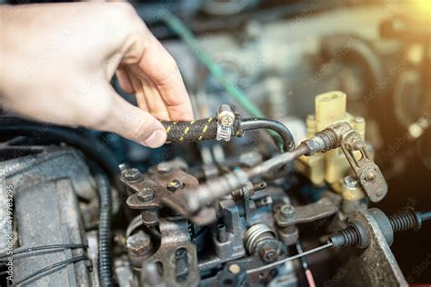 Diagnostics Of The Car S Fuel System Checking Fuel Hoses For Leaks