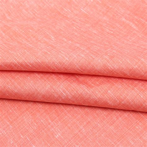 Buy Peach Plain Linen Cotton Fabric for Best Price, Reviews, Free Shipping