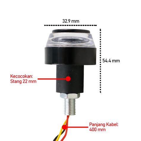 Maluokasa Lampu Sein Stang Motor Led Turn Signal Yellow Light Pcs Sl