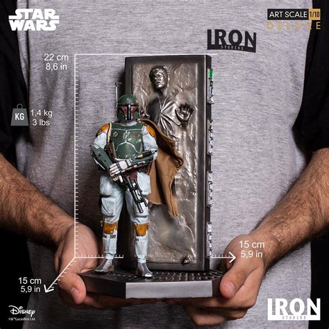 Iron Studios Boba Fett And Han Solo In Carbonite Deluxe Art Scale