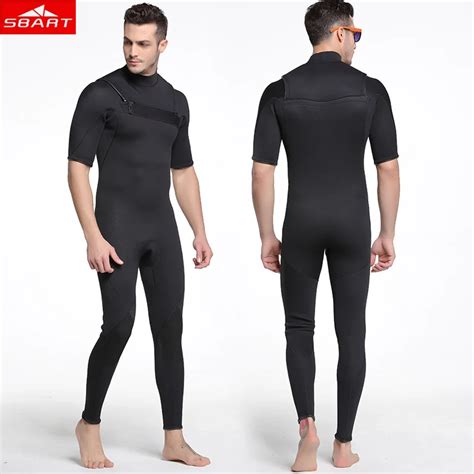 Sbart Men Mm One Piece Surf Suit Short Sleeve Pants Wetsuit Neoprene