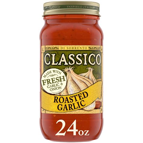 Classico Roasted Garlic Pasta Sauce 24 Oz Jar