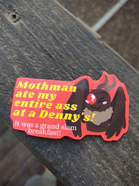 Mothman Ate My Entire Ass At Dennys 2 5 Inch Vinyl Etsy