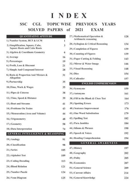 SSC CGL Tier 1 2022 20 Topic Wise Chapter Wise Latest Fully Solved