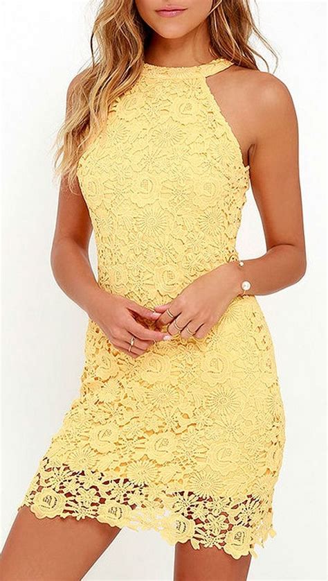 Awesome 60 Yellow Dress Will Make You Pretty And Fresh Yellow Lace