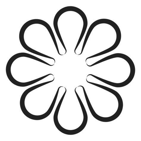 Design Png E Svg De Contorno De Vetor Simples Flor Para Camisetas